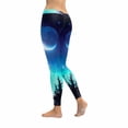 thumbnail image 2 of SUNENAT Milky Way in Starry Night Forest Women's Capri Leggings Stretchy Skinny Yoga Pants 3XL, 2 of 4