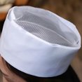 thumbnail image 3 of YAOBAMM Hat Chef Hat Breathable Mesh Flat Dome Adjustable Fastener Japanese Korean Food Waiter Working Hat, 3 of 5