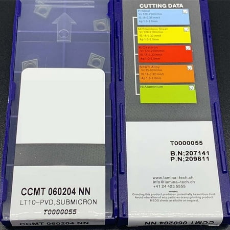 

10pcs CCMT060204 NN LT10 carbide insert milling indexable for Steel CCMT21.51 NN