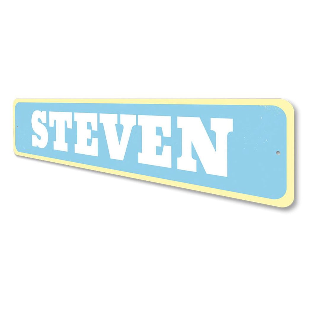 Baby Name Sign, Custom Newborn Name Decor, Welcome Home Sign, Baby Nursery Room Aluminum Sign - 4x18 inches