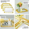 thumbnail image 4 of Efavormart Metallic Gold Resin Decorative Serving Tray - Rectangle Mirrored Vanity Tray - 15"x10", 4 of 11