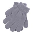 thumbnail image 1 of GOOHOCHY Guantes para niños Modelos de otoño e invierno Tejidos de color sólido con cinco dedos Guantes cálidos de 4 a 12 años (gris), 1 of 7