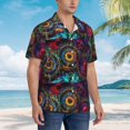 thumbnail image 3 of Fotbe Mandala Colorful Camisa Hawaiana para Hombre Unisex – Camisa Casual de Verano con Botones de Manga Corta de Algodón y Lino,3X-Large, 3 of 7