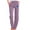 Purple, variant on HomeGardon Linen Pants Women,Pants for Women,Fashion Womens Casual Printing Elastic Loose Pants Straight Wide Leg Trousers Pants,S-XXXL