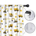 thumbnail image 4 of Blackout Kids Curtains,Cartoon Construction Vehicles Stars White Pattern Childrens Insulated Curtains Set Of 2,Bedroom Essentials,Toddler Room Decor 52"x84", 4 of 5