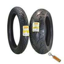 Pirelli Night Dragon Tire Set: 100/90-19 M/C 57H TL Front & 200/55R17 M/C 78V TL Rear Cruiser Motorcycle Tires - Superior Traction & Handling w/ Keychain