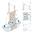 thumbnail image 6 of Masteelf 2-Pack Wooden Sailboat Model Set, Sailing Boat Decor for Home, Office, Desktop Display, 6 of 8