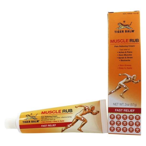Tiger Balm Pain Relief Cream, Non-Greasy, Muscle Rub, Active, Box ...