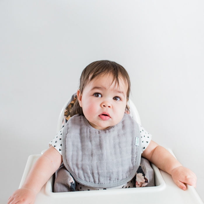 green sprouts Organic Cotton Muslin Bibs (5pk)-Rose Set-0-12 mo