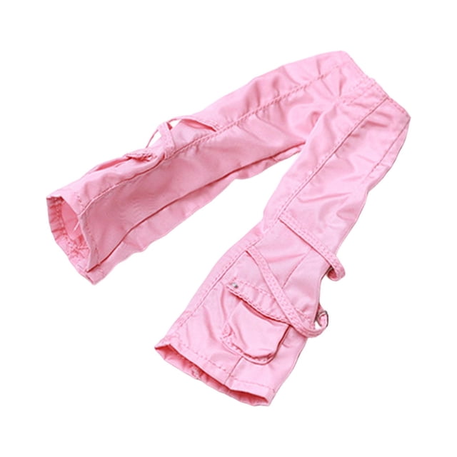 jiaping 1/12 Cargo Pants Mini Trousers Roles Playing Decoration Photo Prop Cloth Cosplay Pink