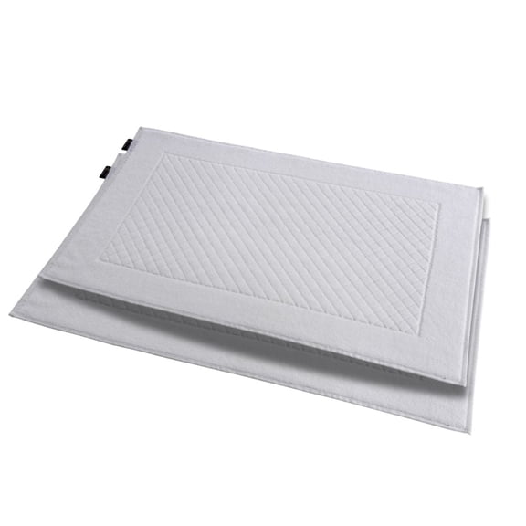 Luxury Hotel Style Ultra Soft Turkish Cotton Bath Mats - 2 Pack Oversized 20" x 30" Bathroom Rug, Diamond Pattern