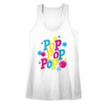 thumbnail image 1 of Dum Dums Sugar Candy Lollipop Pop Pop Logo Womens Racerback Tank Top Tee, 1 of 1