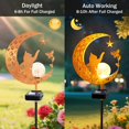 thumbnail image 2 of Luces solares de jardín ZNYCYE Moon Cat Butterfly, blanco cálido, 2 of 7