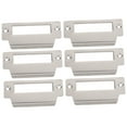thumbnail image 4 of DRAFIDEEP 6Pcs Silver Rectangular Deadbolt Strike Plate Door Reinforcement 3.9X1.8In, 4 of 8