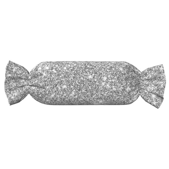 Easygdp GlitterSilver Candy Pillow Cylindrical Pillows Sofa Pillow Neck Hand Support Pillows Lumbar Pillows Including Insert