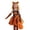 Z48-Orange, variant on YUEHUA Toddler Halloween Princess Fancy Dress, Sparkle Organza with Bow Accent, Beautiful Ruffled Hem Holiday Party Outfit for Girls 5-8Y