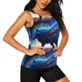 thumbnail image 2 of Fotbe Moonlit Blue Wolf Blusas Sin Mangas para Mujer – Estilo Casual, Corte Suelto, Slim-Fit, Cuello Redondo Deportivo, Tops de Verano para Gimnasio y Yoga-XX-Large, 2 of 7