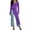 Purple, variant on Asymmetrical Dress for Women Women's Crew Neck Split Hem Long Tops Asymmetrical Dress Long Sleeve Slim Fitting Long Tunic Shirt Red L
