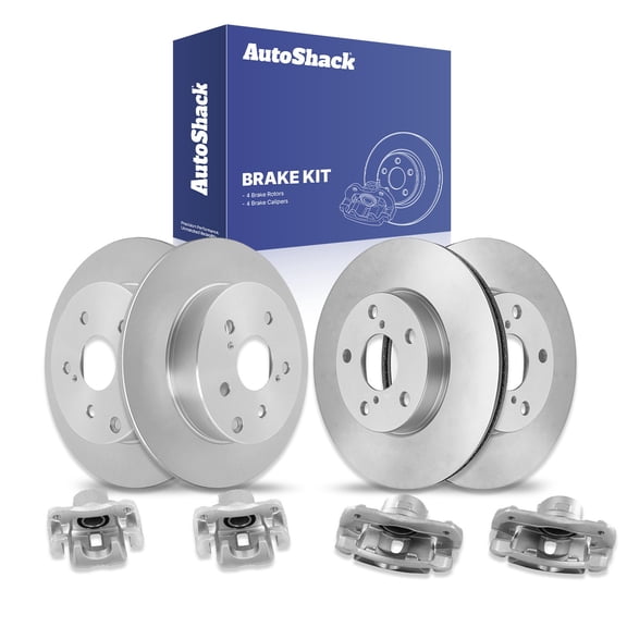 AutoShack Front & Rear Brake Rotors & Calipers for Toyota, RAV4 2006-2012, 4WD FWD L4 2.4L 2.5L