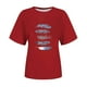 thumbnail image 4 of Tops Cortos para las Mujeres Cuello en V Impreso Manga Corta Top Casual, Camiseta de Baile sin Mangas para las Mujeres, 4 of 4
