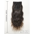 thumbnail image 3 of Pelucas Juego de 4 clips de extensión de cabello largo y rizado para mujeres con clip en piezas de peluca de aspecto natural, fáciles de usar, 22 pulgadas de largo, 190 g de peso para peinado en capas, 3 of 8