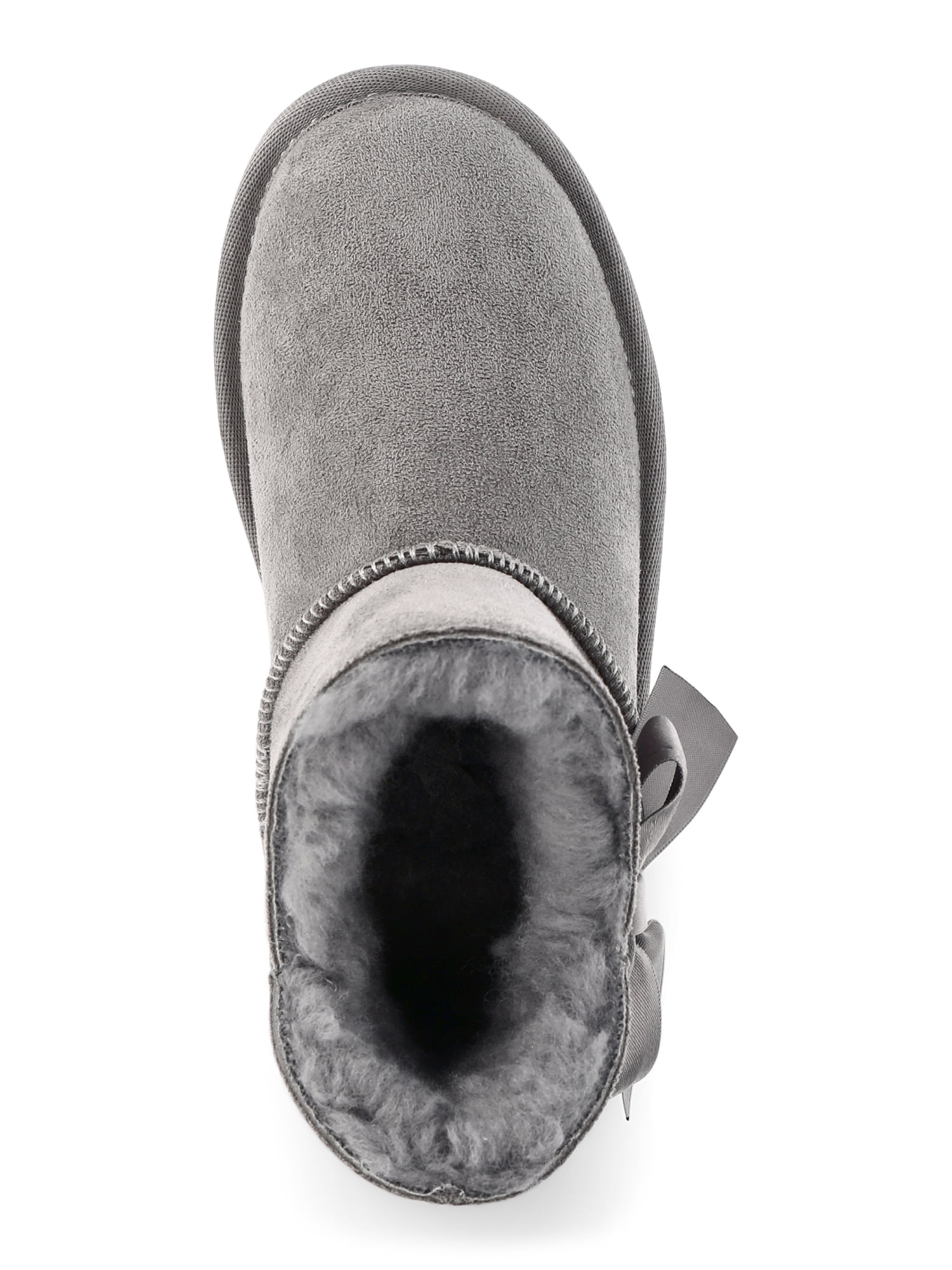 Pawz Little & Big Girls Faux Suede Shearling Bow Boots