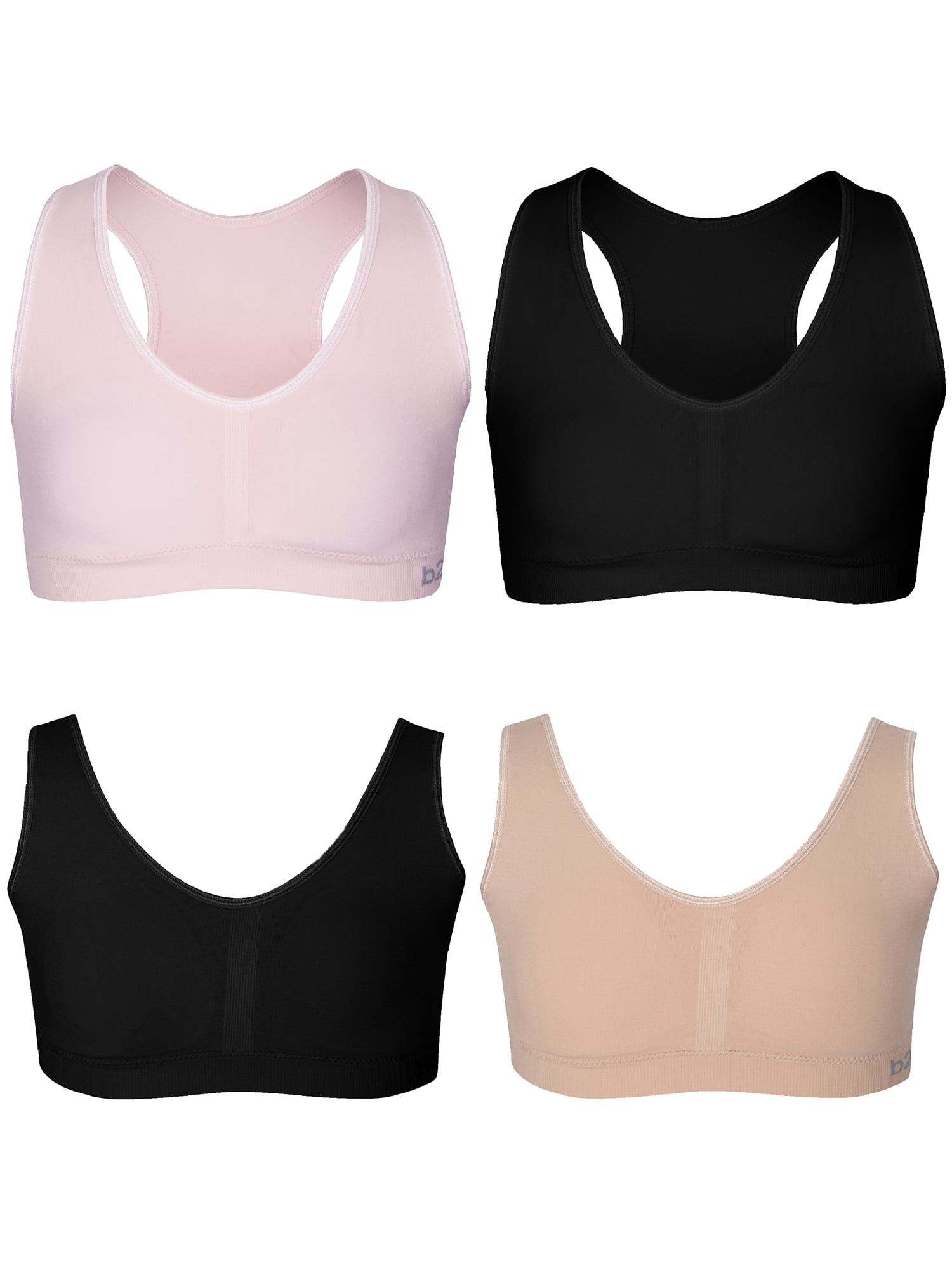 B2BODY Cotton Girls Training Bras – Adjustable Wireless Girls Bras,  Multi-Pack 