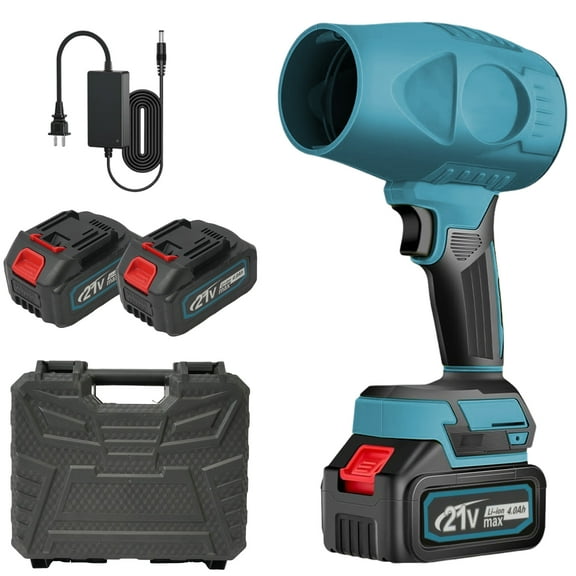 Leaf Blower,13000RPM Electric Cordless Leaf Blower with 2Pcs 21V Battery,1200W,190MPH Lightweight Air Blower for Patio Cleaning,Lawn Care,Leaves,Dust