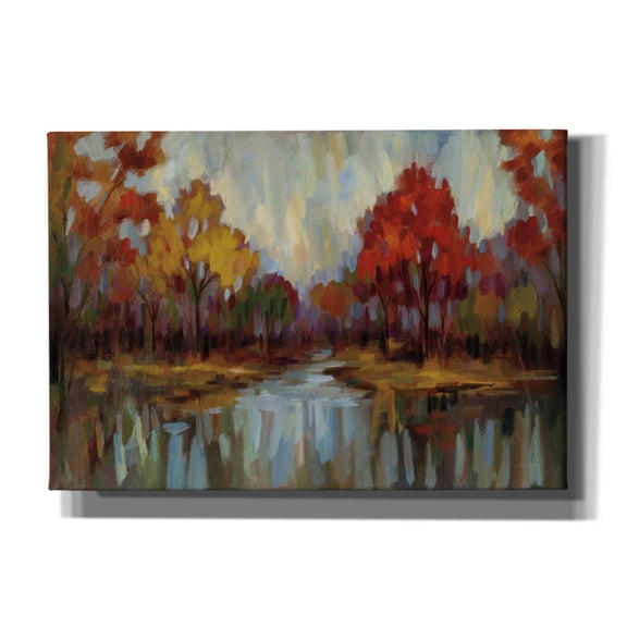 Epic Graffiti 'Fall Aquarelle' by Silvia Vassileva, Canvas Wall Art, 26"x18"