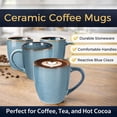 thumbnail image 7 of AmorArc Ceramic Coffee Mugs Set of 6, 12oz Stoneware Coffee Mugs Set For Dad Mom Women MEN, Light Weight Coffee Cups for Latte/Tea/Beer/Hot Cocoa, Dishwasher & Microwave Safe,Space Blue, 7 of 7