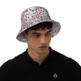thumbnail image 4 of Balery Abstract Floral Sombreros para el sol para hombre y mujer, sombrero de pescador con UPF 50+, 4 of 6
