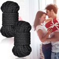 thumbnail image 3 of QJUHUNG Casewin Braided Twisted Silk Ropes 8mm Diameter Soft Solid Braided Twisted Ropes Decorative Twisted Satin Shiny Cord Rope for All Purpose and DIY Craft (Red 1 Piece), 3 of 7