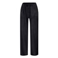 thumbnail image 3 of HBYJLZYG Lounge Pants, Girls Pants Casual Smocked High Waist Pant Loose Wide Leg Long Trousers 4-14 Years, 3 of 8