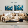 thumbnail image 4 of Elephant Stock Ocean Blue World Map Wall Art - Horizontal Canvas Wall Art - Living Room Wall Decor - Map Canvas - Blue And Yellow Decor - 39" x 26", 4 of 8