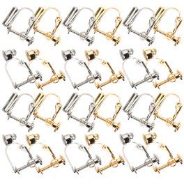 Kit de Convertisseurs de Boucles d'Oreilles Clip-on 24 Pcs Femmes Élégantes Clip d'Oreille Non Percé Kit de Convertisseurs de Boucles d'Oreilles Clip-on 24 Pcs Femmes Élégantes Clip d'Oreille Non Percé