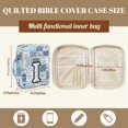 thumbnail image 7 of HELLHERO Quilted Zipper Pocket Bible Cover Case for Father, Handle Portable Bible Carrier Tote Bag Polyester Church Protector Organizer, 7 of 7