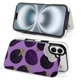 thumbnail image 4 of Compatible with iPhone 11 12 13 mini 14 15 16 Pro Max Plus Wallet Case with Card Holder, PU Leather Kickstand Card Slots Case ( Dark Eggplant Pattern, iPhone 11 Pro Max), 4 of 7