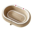 thumbnail image 4 of Rascador para gatos, cama, tablero rascador, protección para muebles, almohadilla rascadora ovalada transpirable con pelota de juguete para gatos de Blanco, 4 of 8