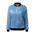 thumbnail image 4 of Duoif Veste pour Femmes, Veste Décontractée Imprimée à la Mode pour Femmes, Cardigan à Fermeture Éclair, Vestes pour Femmes Bleu Ciel G, 4 of 5