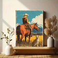 thumbnail image 6 of UXIEQU Cowboy Horse Dog Western Canvas Wall Art 15.75x11.81 Inches, 6 of 8