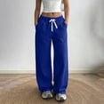 thumbnail image 2 of LLYWEY Pantalones Deportivos para Mujer con Cordón - Casuales de Poner, Cintura Elástica, Color Sólido, Pierna Recta, Sudaderas de Otoño con Bolsillos, S, 2 of 8