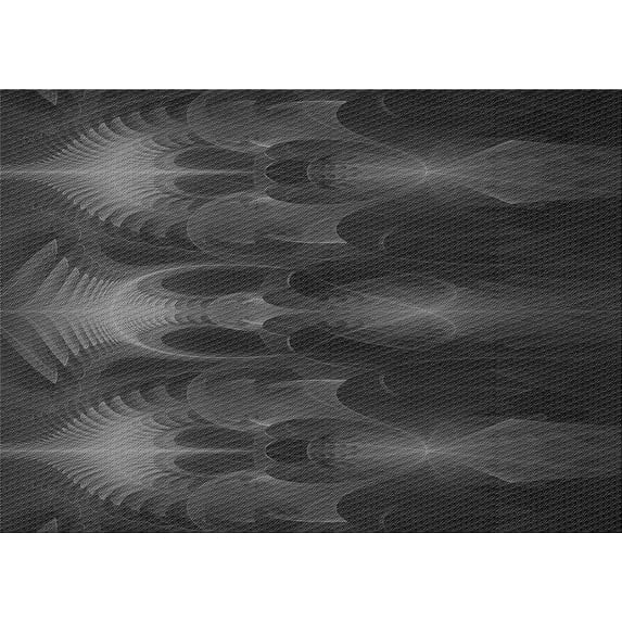 Ahgly Company Indoor Rectangle Patterned Charcoal Black Area Rugs, 2' x 3'