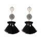 thumbnail image 3 of Pendientes de Botón con Borla Bohemia Vintage Fernando para Mujer negro, 3 of 6