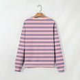 thumbnail image 3 of ClodeEU Women's Long Sleeve T Shirts,Basic Crewneck Striped Tunic Blouses Tops Pink,Womens Plus S, 3 of 5