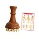 thumbnail image 4 of Cepillo de masaje corporal de madera manual de 29 dientes de latón para estilizar el cuerpo, el cuello, las manos y los hombros. con imagen de punto, 4 of 9