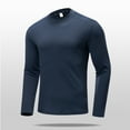 thumbnail image 2 of GigrtiJin Mens Thermal Underwear Tops Long Sleeves Round Neck Compression Shirts Casual Soft Sports Undershirt, 2 of 9