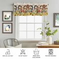 thumbnail image 6 of Kitchen Valances for Window, Farmhouse Cow Sunflower Burlap Light Filtering Rod Pocket Valance Curtain, Rustic Wooden Fence &nbsp;Short Curtains Window Topper for Bedroom Bathroom Living Room 54x18in, 6 of 9