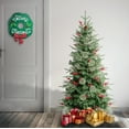 thumbnail image 3 of National Tree Company 4.5 ft. Feel Real® Artificial Christmas Tree, Green, Virginia Pine, Red Berries, Pine Cones, Includes Stand, 3 of 4