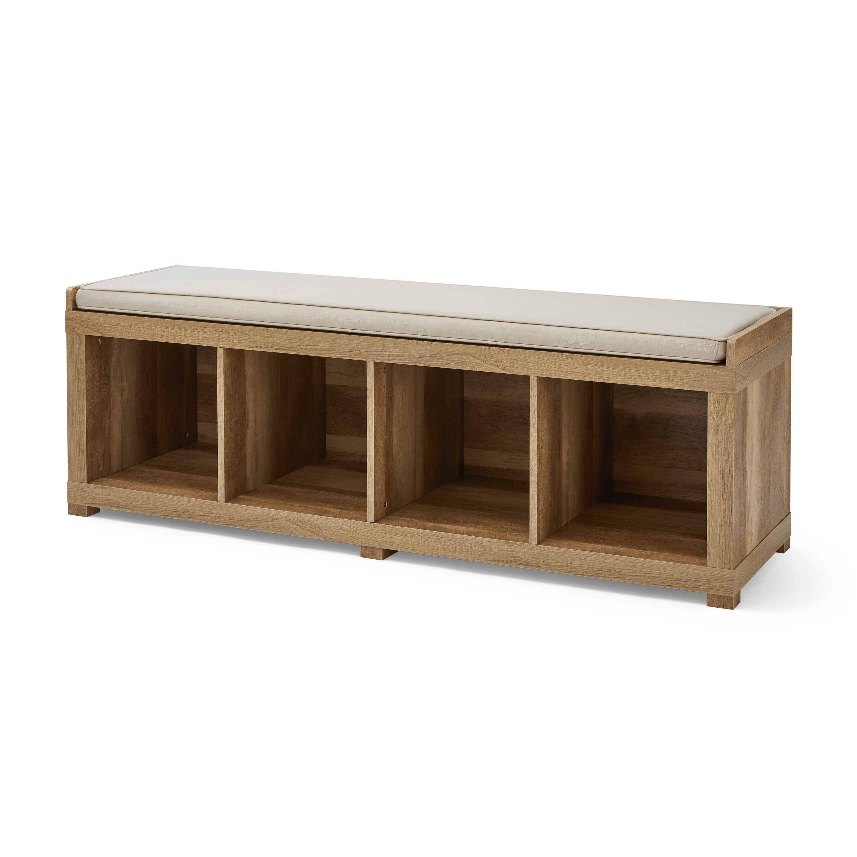 Better Homes & Gardens 4-Cube Shoe Storage Bench, Weathered - image 3 of 7