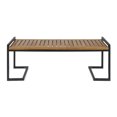 thumbnail image 2 of Industrial Wood and Metal Bench with Sturdy Cantilever Legs for Outdoor or Indoor Use – Modern Seating for Home or Garden, 2 of 9